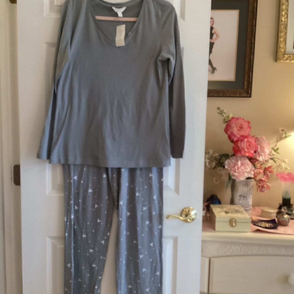 NWT. Charter Club/Macy’s Grey 2 Pc Pajama Set. Multiple Sizes